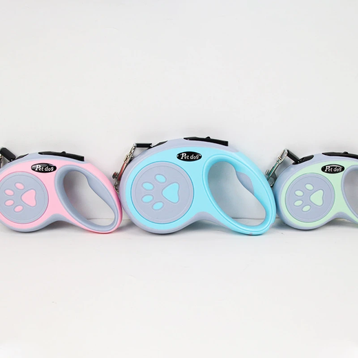 Dog walking automatic retractable traction rope manufacturer direct sales lead rope adjustable small and medium-sized dogs comfortable cleaning manual pet traction rope - blue - 5 meters - 1