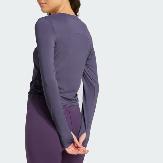 Adidas Jin Chen's same ALL ME training long-sleeved skin-friendly soft yoga Pilates T-shirt Adidas Soft Violet L