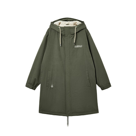 JACK&JONES spring men's loose hooded cotton coat exquisite embroidered cotton casual jacket 225409010 E03 grass green XL (185)