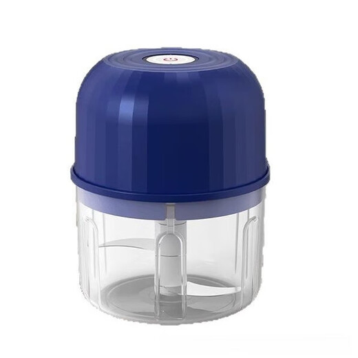 Garlic pounder electric multi-functional meat grinder artifact home kitchen garlic pounder treasure blue PP cup + 2 pages of blades