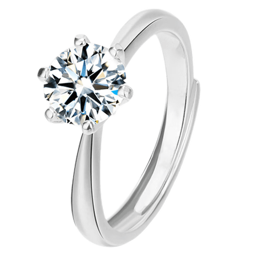 PT950 platinum six-claw ring for women, one carat moissanite diamond, niche Valentine's Day, birthday and Chinese Valentine's Day gift for women. Platinum six-claw moissanite ring defaults to live/closed