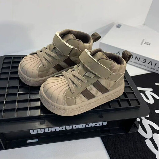 Terranis Yangma recommends new winter children's shoes, non-slip, soft sole, lightweight and warm, boys and girls, plus cotton baby 2, black plus velvet 22_inner length 14cm