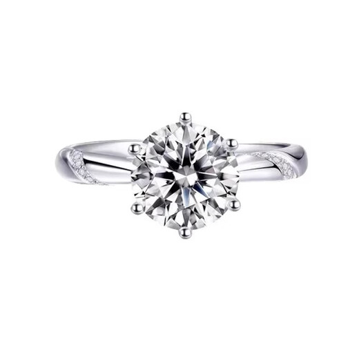 I DoPT950 platinum diamond ring 1 carat psychic six-claw cultivated diamond ring wedding ring engagement wedding girlfriend gift psychic six-claw-1 carat diamond size 15