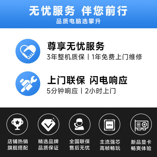 Climb Ruilong i5 230F/13400/12400 office enterprise procurement mini office design commercial home desktop computer game console complete set of complete machine diy assembly machine 12th generation i5 16G 1T WiFi | Configuration six