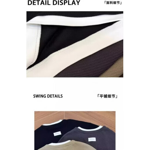 American deconstructed polo henley collar sweatshirt for men in autumn with a design sense of right shoulder loose hooded long-sleeved T-shirt base layer black M