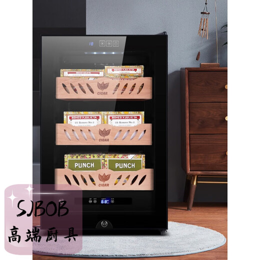 SJBOB German imported quality cigar cabinet, mini humidifier, ammonia removal, constant temperature and humidity, small cigar sober cabinet, cedar wood frame refrigerator, 23A1 cigar humidifier + two-year warranty