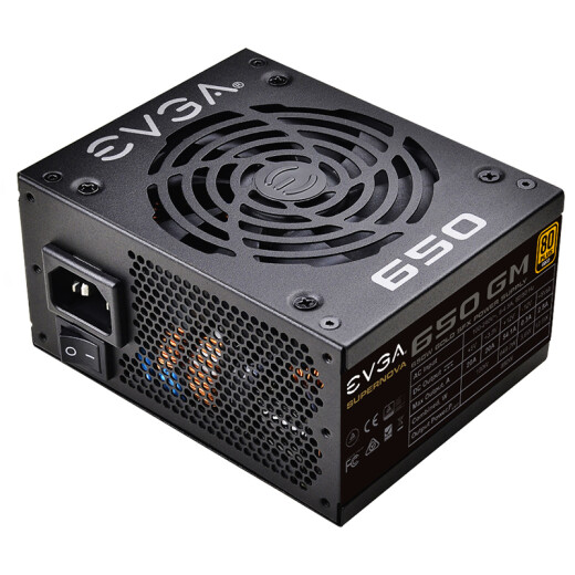 EVGA rated 650WGM power supply (SFX small body/80PLUS gold medal/full module/7-year warranty/9cmDBB fan/ECO energy saving/all Japanese capacitors)
