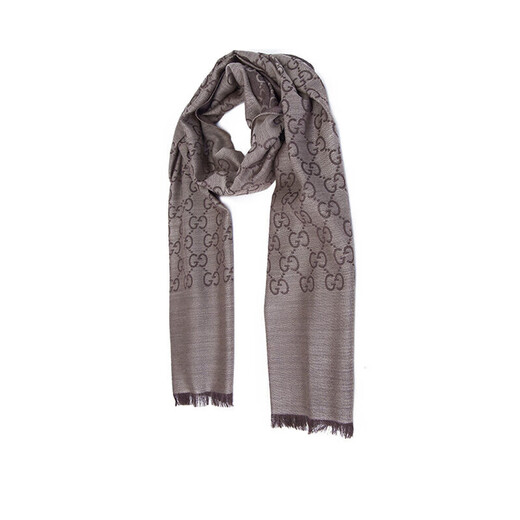 Gucci (GUCCI) scarf, couple autumn and winter versatile wool mid-length women's and men's scarf, holiday gift, birthday gift, light brown 165904 3G646 9664