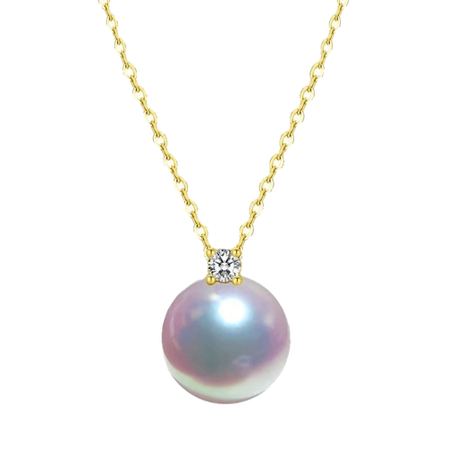 Yingxin 885mm Seawater Pearl Pendant Perfect Round Extremely Bright Princess Diana Flawed Heavenly White Translucent Powder 885mm 925 Silver