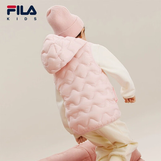 FILA Children's Clothing Children's Lightweight Down Jacket Autumn and Winter Style Men's and Women's Fashion Jacket Down Vest Vest Official Flagship Legend Blue-QNV M 120c