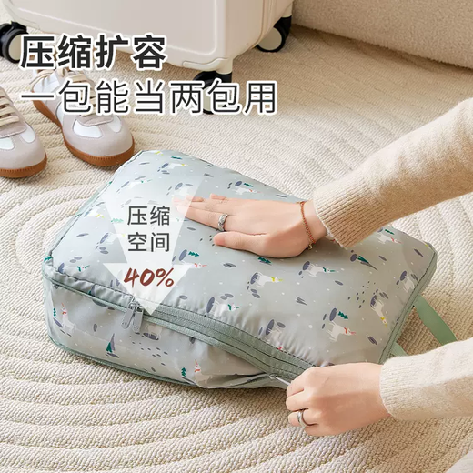 Yusenyi travel storage bag, business trip suitcase, clothing compression storage bag, clothing underwear sub-bag, travel portable, upgraded printed unicorn medium size x2 (35x26x10cm)