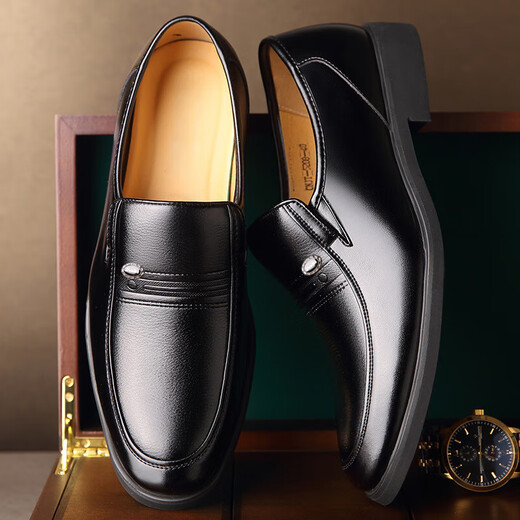 Zapatos de cuero aumentado interno para hombres 49 Tamaño grande 50 Zapatos de boda de cuero suave 47 Negocios Formal Wear 48 Casual Special Small Size 36 Pequeño 35 9922 Negro Single Zapatos 43