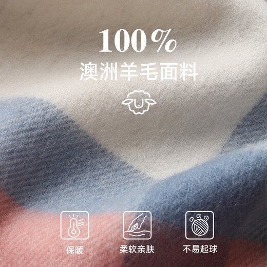 Hengyuanxiang Scarf Women's Winter Wool Plaid Shawl Autumn and Winter Women's Scarf for Mom's Birthday Gift Women's Day Gift Box