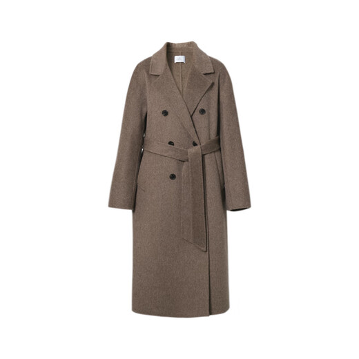 Eveli Jiang Xin endorses the store's hottest camel hair mulberry silk high-end double-sided woolen coat wool coat for women winter day warm brown pre-sale December 27th XS 80-90Jin Jin is equal to 0.5 kg