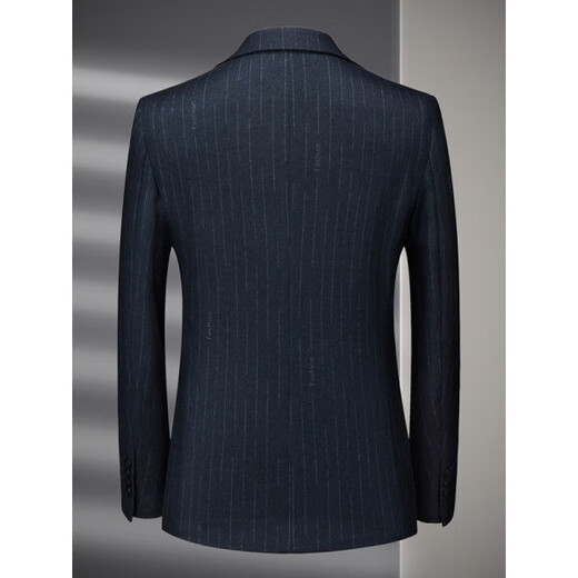 CEO Youngor wool suit suit for middle-aged men, business casual, iron-free, anti-wrinkle, blue striped thick coat, dark gray Youngor 2XL 185