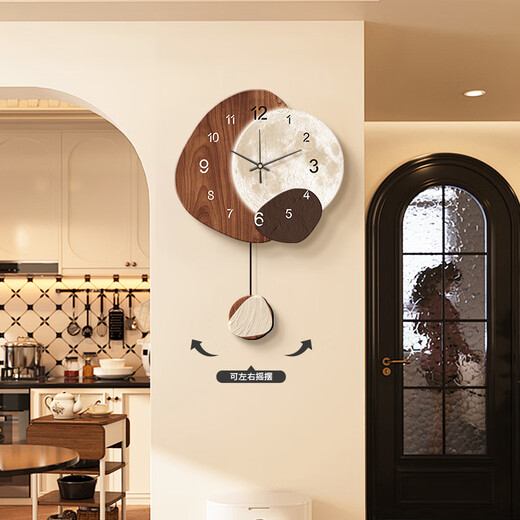 Collection of Jian Ji Shi Lai running clock wall clock living room decoration painting antique retro hanging painting abstract high-end clock wall painting