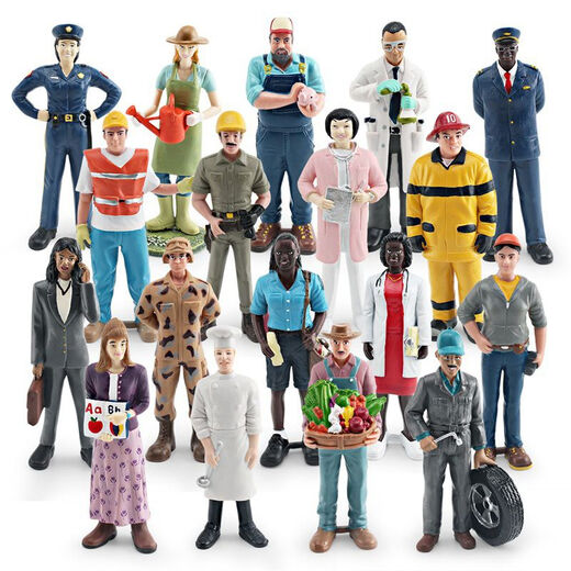 OTHER simulated doll model worker auto repair worker teacher chef farmer firefighter doctor nurse feeding place T15866 83g in all walks of life