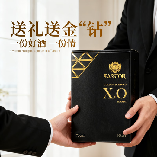 派斯顿（PASSTON）法国进口洋酒XO白兰地40°烈酒礼盒金钻原酒进口微醺圣诞送礼聚餐 热门星选 3L 1瓶