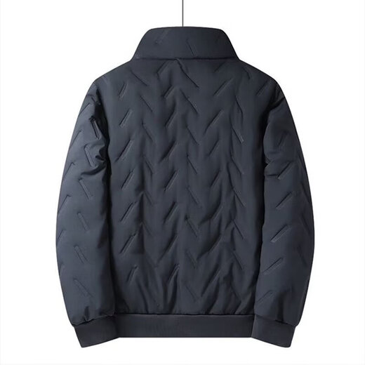 Autumn and winter thickened velvet warm sherpa cotton coat men's jacket loose large size cotton coat black 2XL