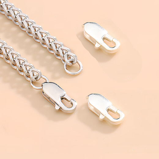 Tipu pt950 platinum square buckle women's buckle spring buckle fish mouth buckle accessories square buckle necklace buckle replacement connector pt950 platinum square buckle