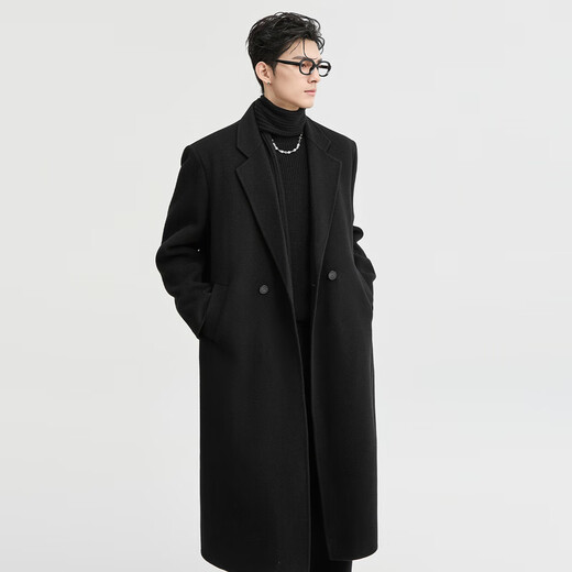 Piaget Zall 2025 pure wool woolen coat for men in early winter, thickened and warm, knee-length, fashionable and high-end coat