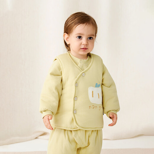 Tongtai (TONGTAI) baby vest autumn and winter pure cotton quilted children's clothes boys and girls tops vest vest yellow 66cm