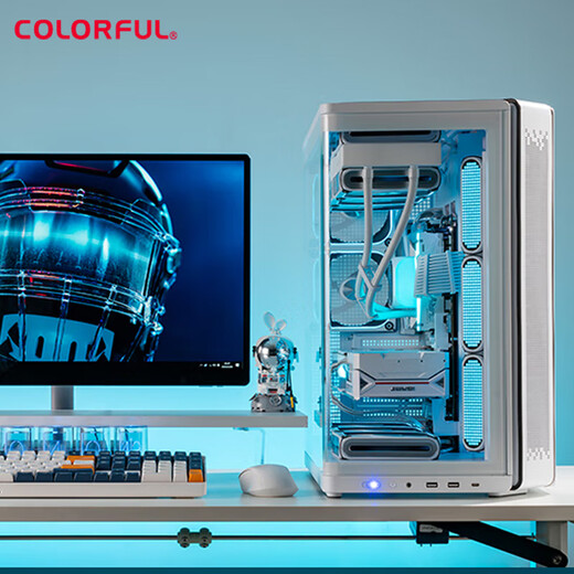 Colorful Ultra 285K RTX5090D/5080 Vulcan flagship graphics card gaming desktop overclocking e-sports Ai computing host DIY assembly machine computer complete machine U9 285K+RTX5090D v2丨Vulcan White