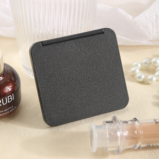 DIY mini cosmetic mirror portable cross-border high-looking foldable portable mirror mini diy small black mirror LED portable mirror small black mirror love style