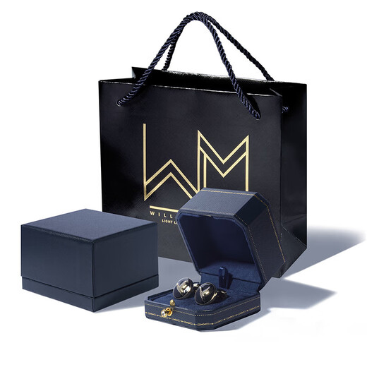 WILLIAM MILTON Biyi Shuangfeiyan black gold embossed cufflinks men's suit hunting cufflinks high-end business custom gift box