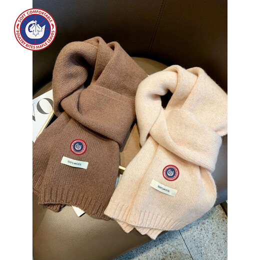 SCOTT GOOSE red wool scarf women's 2025 new autumn and winter Korean style warm Christmas gift atmosphere cashmere scarf red