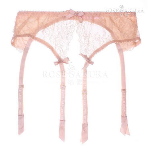 Luoying garters, rubber buckles, metal buckles, ribbons, garters, European and American stockings, stockings, black M