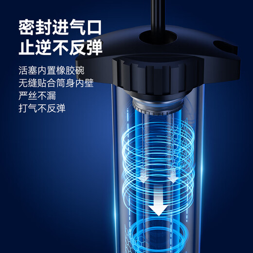 Made in Tokyo, 120PSI high-pressure pump with air pressure gauge, bicycle, motorcycle, electric bicycle, foot and basketball air pump