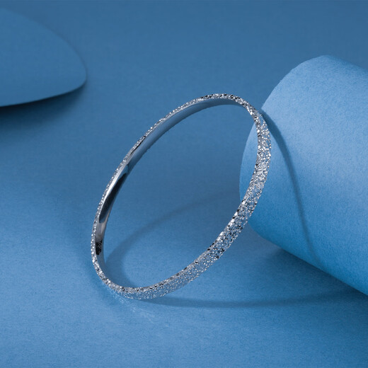 Zhaoliang Crushed Ice PTP50 platinum bracelet for women platinum semi-solid ring bracelet Chinese Valentine's Day gift for girlfriend 25.47 g 59 rings