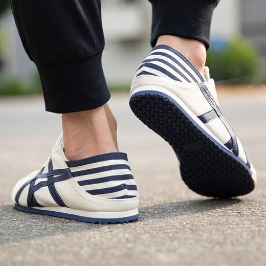 Onitsuka Tiger鬼冢虎男鞋女鞋25夏季新款运动鞋情侣一脚穿懒人鞋低帮帆布鞋男女 MEXICO 66/经典帆布/后跟可踩踏 40.5/25.5cm/7.5