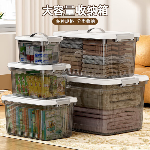 Storage box transparent dust-proof and mildew-proof finishing box dormitory home quilt clothing storage box huge size large capacity extra large size - three pack buy one get two free