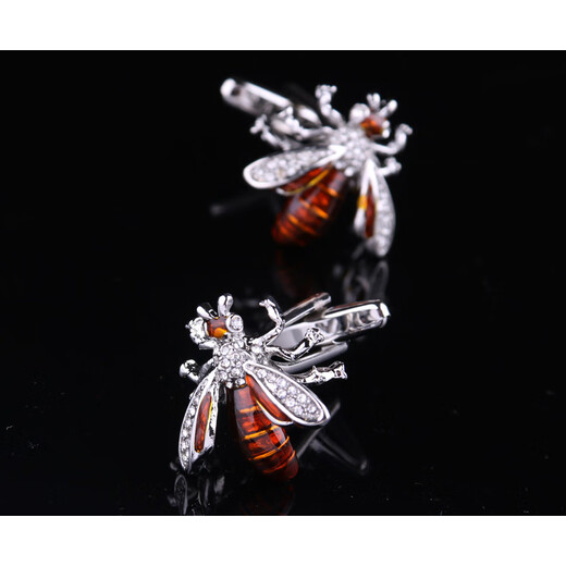 The industrious little bee cufflinks, shirt buttons, cufflinks, cufflinks, men's cuffs, French shirt cufflinks, men's and women's gift boxes, the industrious little bee cufflinks