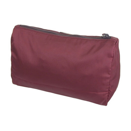 PRADA triangle logo decorated zipper closure nylon storage bag cosmetic bag women's red basic outfit (bag)