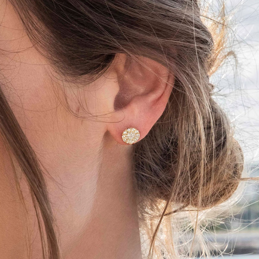 APM MonacoSoleil earrings gold small sun earrings compass earrings