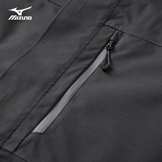 Mizuno Outdoor Jacket Men's Three-in-One Jacket Breathable Windproof Detachable Couple's Mountaineering Jacket Phantom Black XL