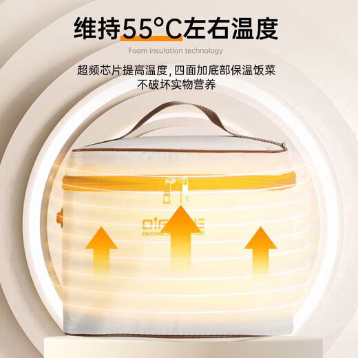 SUPOR rechargeable insulated lunch box for office workers, plugged in, 24-hour charging and heating, 20 ceramic bowls, 2 large and 2 small, free charging head +