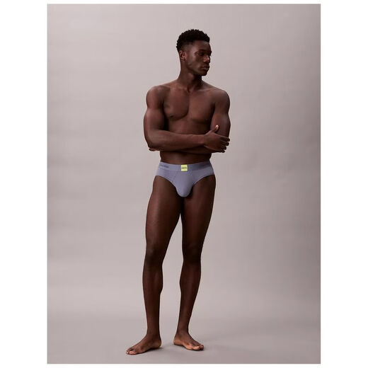 Calvin Klein CK men's thong underwear, moisture-wicking, quick-drying, sexy low-waist cut, gift for boyfriend, subway gray 1 piece S