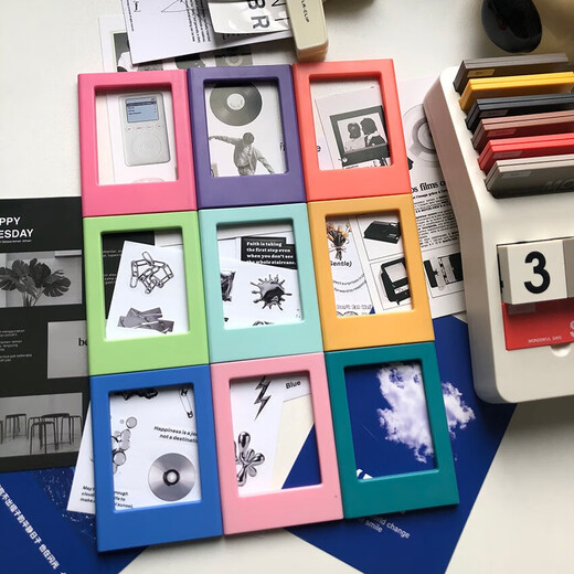 Fan Yejia Polaroid Photo Frame 9 Pack Magnetic Refrigerator Magnet Creative 3-inch Photo Fixed Photo Card DIY New Year Gift