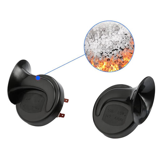 Weici electric vehicle motorcycle snail horn 12v ultra-loud waterproof and shockproof high and low dual-tone alarm whistle universal horn single black 12V