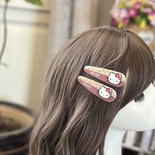 Katie (Hellokitty) Hellokitty Kopfschmuck Herbst und Winter Brauner Leopardendruck BB Clip Girl Hair Clip Katie süße Pony Clip 12187 Leopardendruck Markess Hair Clip Paar Paar
