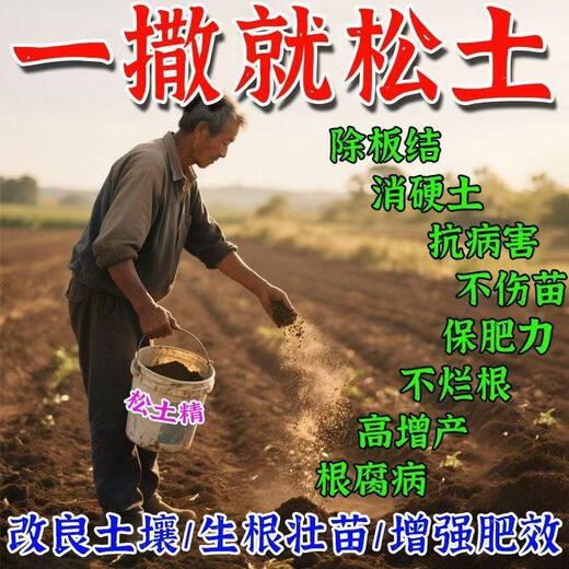 Soil scarifier, loose soil fertilizer, soil conditioner, saline-alkali land conditioning, no deep tillage, drought resistance, loosening, anti-hardening soil conditioner, 2 packs, supplementary micro-fertilizer to promote rooting