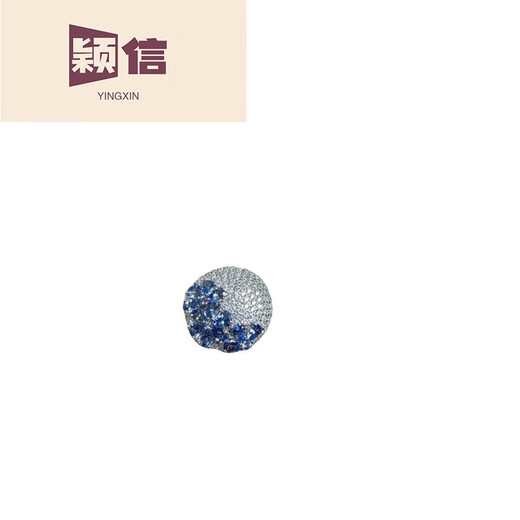 Yingxin S925 silver inlaid tanzanite pendant earrings and ring set disc garden luxurious and elegant gift for girlfriend S925 inlaid tanzanite pendant