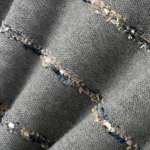 Shechi Ruonuo Xiaoxiangfeng knitted cardigan women's 2025 autumn new round neck single-breasted striped top