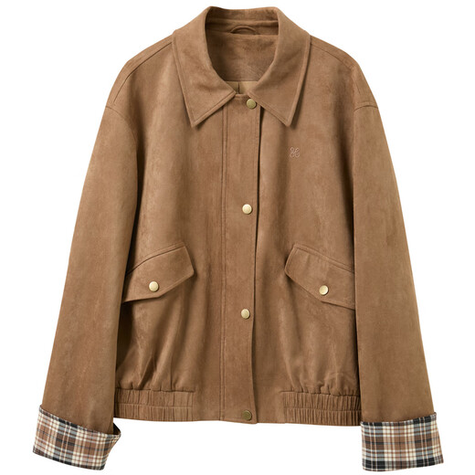 Sancai 2025 new winter casual style jacket loose zipper shirt jacket retro simple cardigan M