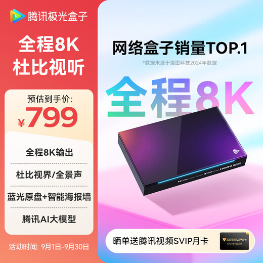 Tencent Aurora Box 5x Full-Process 8K TV-Box HD Smart Network Set-Top Box Dolby Vision/Attraction Blu-ray Cloud Disk Festplatte WiFi6 Lustless Music Player