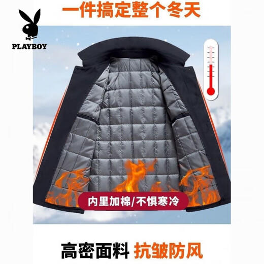 Playboy (PLAYBOY) middle-aged and old new coats dad coat spring and autumn middle-aged and old men's coats and old people's clothes new official flagship khaki/zipper thin spring and autumn M 170/88A recommended 90-110Jin Jin equals 0.5 kg